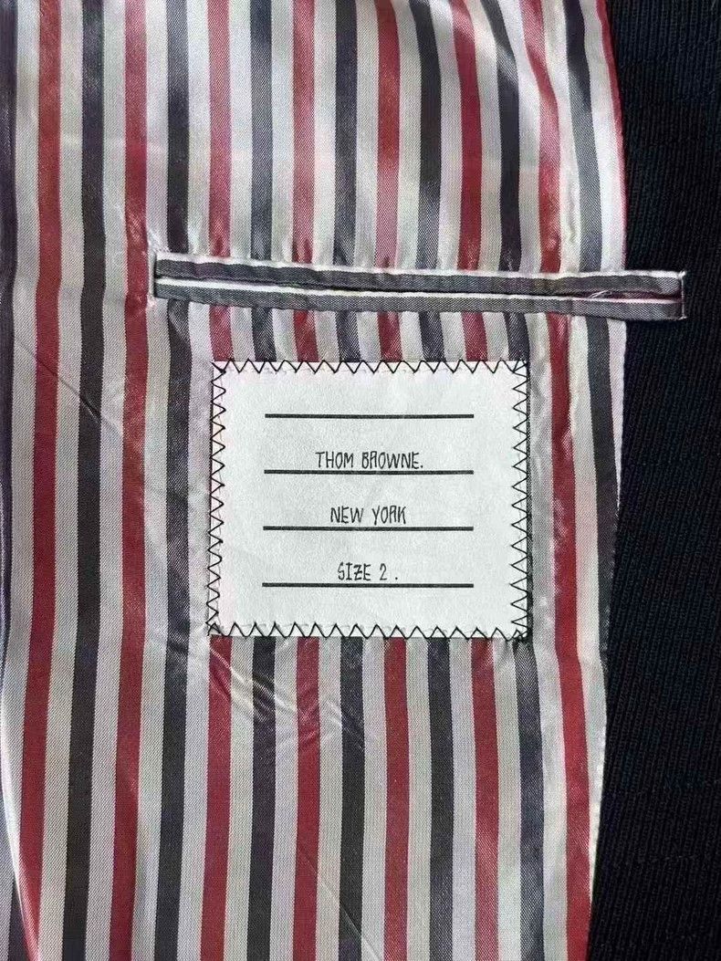 Thom Browne Thom Browne Quilted Suit Jacket with Gold Buttons Size US S / EU 44-46 / 1 - 4 Thumbnail