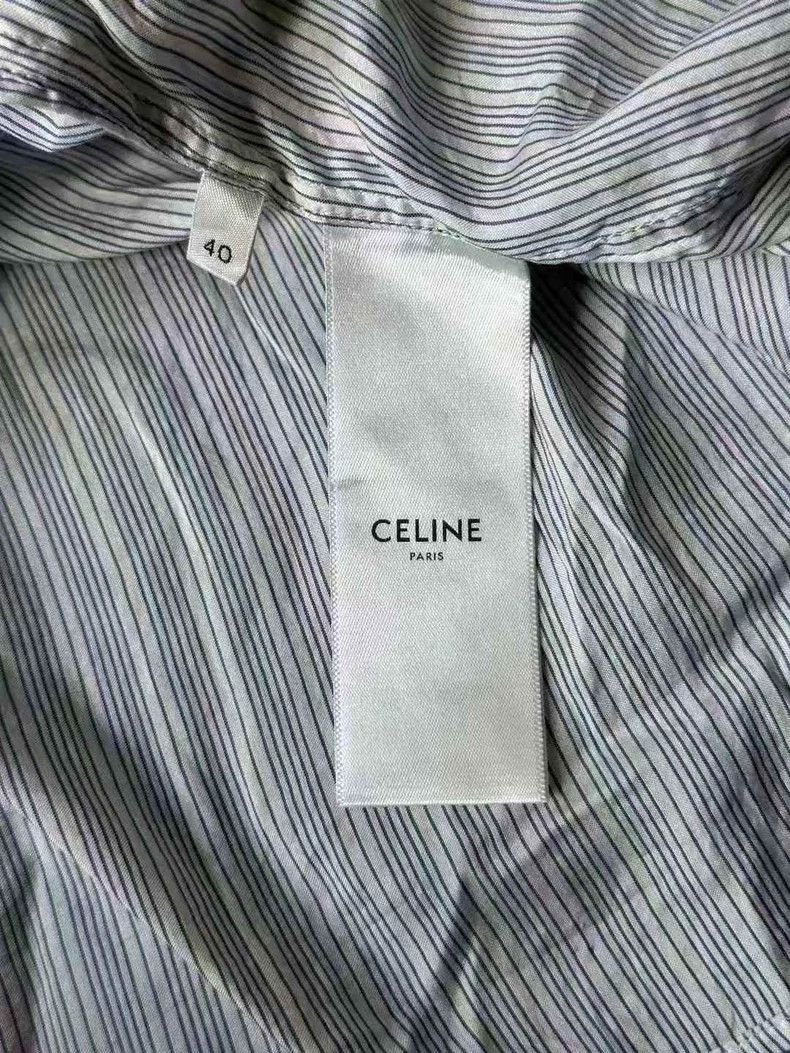 Celine Celine Striped Silk Button-Up Shirt Size US L / EU 52-54 / 3 - 4 Thumbnail
