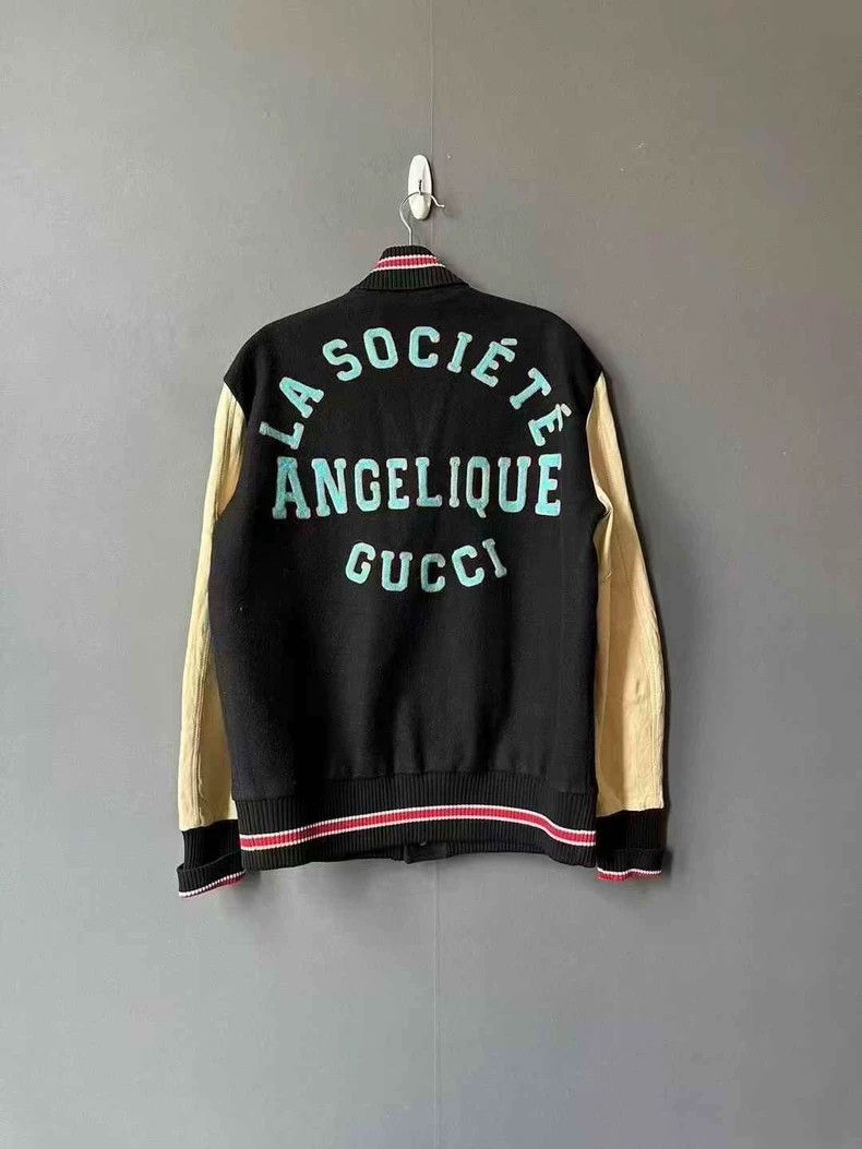 Gucci Gucci Baseball Jacket with Leather Sleeves Size US L / EU 52-54 / 3 - 2 Thumbnail