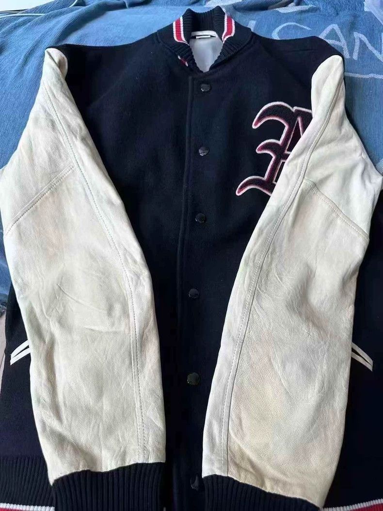 Gucci Gucci Baseball Jacket with Leather Sleeves Size US L / EU 52-54 / 3 - 6 Thumbnail