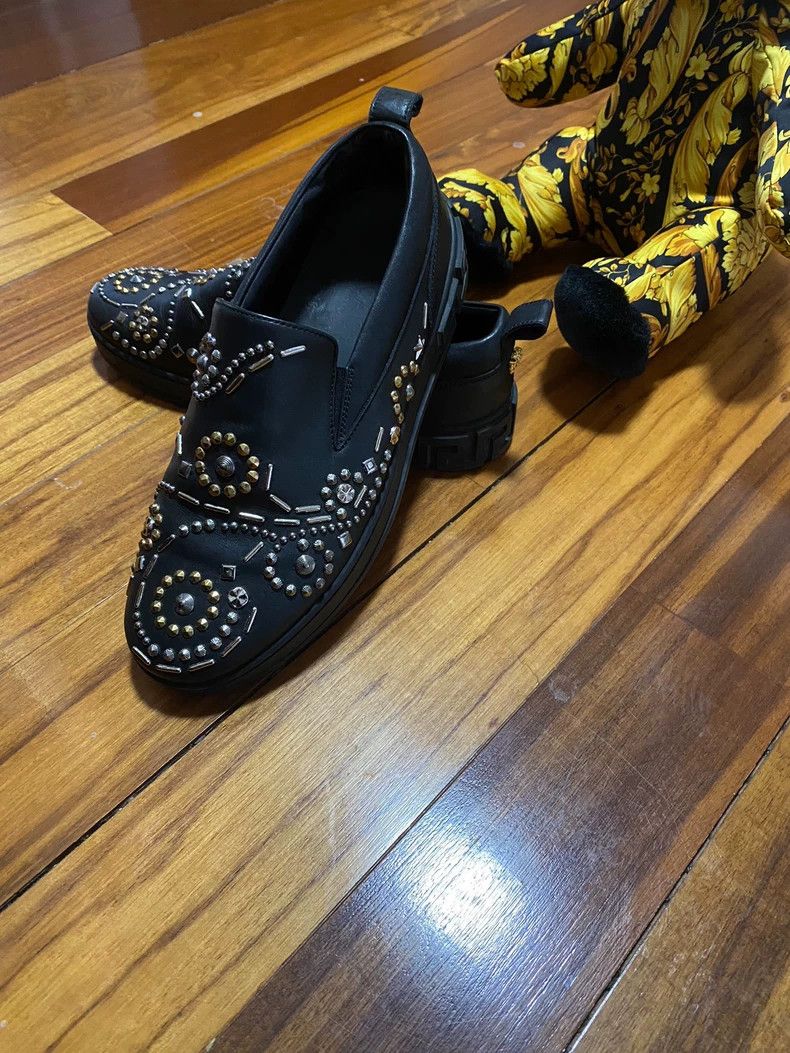 Versace Versace Men's Casual Dress Shoes with Embellishments Size US 10 / EU 43 - 8 Thumbnail
