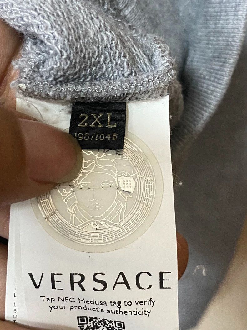 Versace Versace Gray Hoodie with Medusa Design Size US XL / EU 56 / 4 - 5 Thumbnail