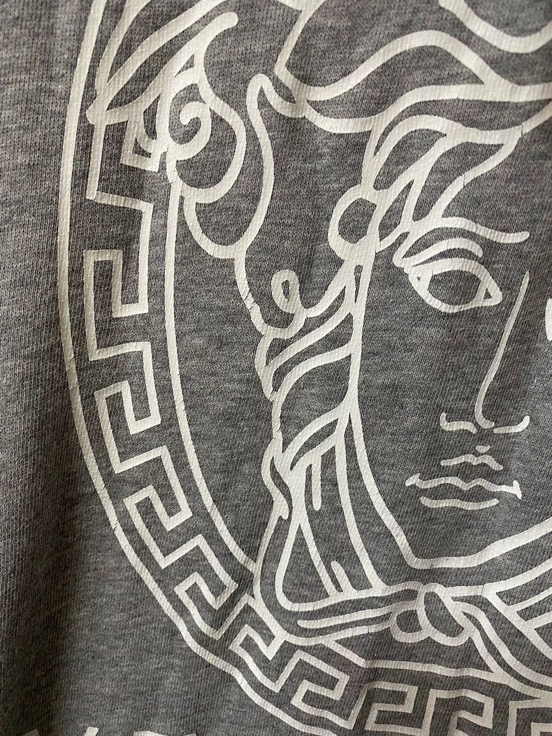 Versace Versace Gray Hoodie with Medusa Design Size US XL / EU 56 / 4 - 2 Thumbnail