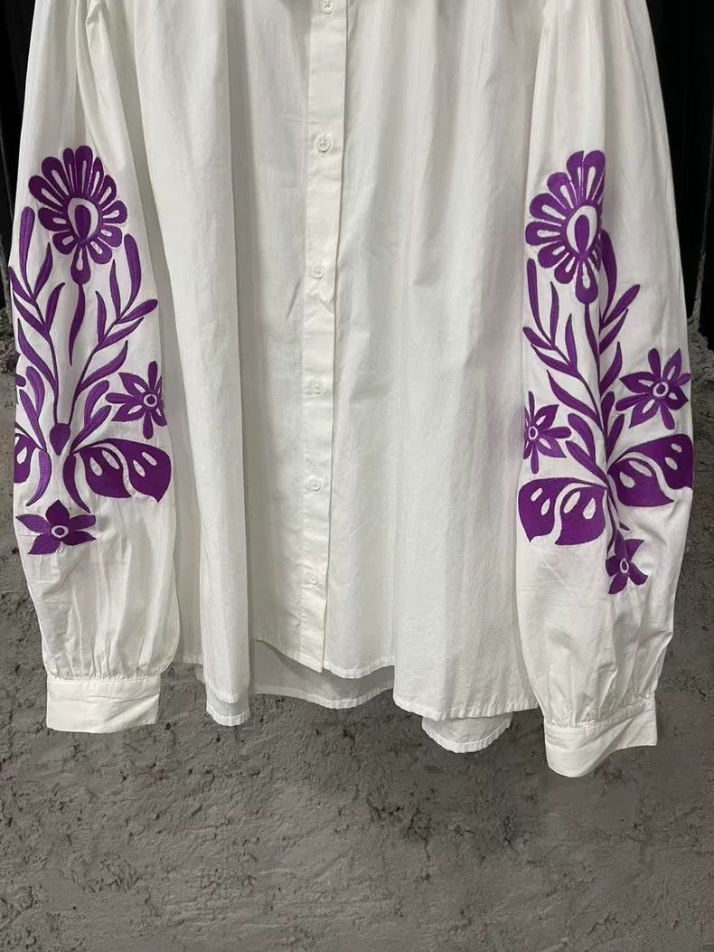 Isabel Marant Maje Embroidered Loose Fit Shirt Size US M / EU 48-50 / 2 - 4 Thumbnail
