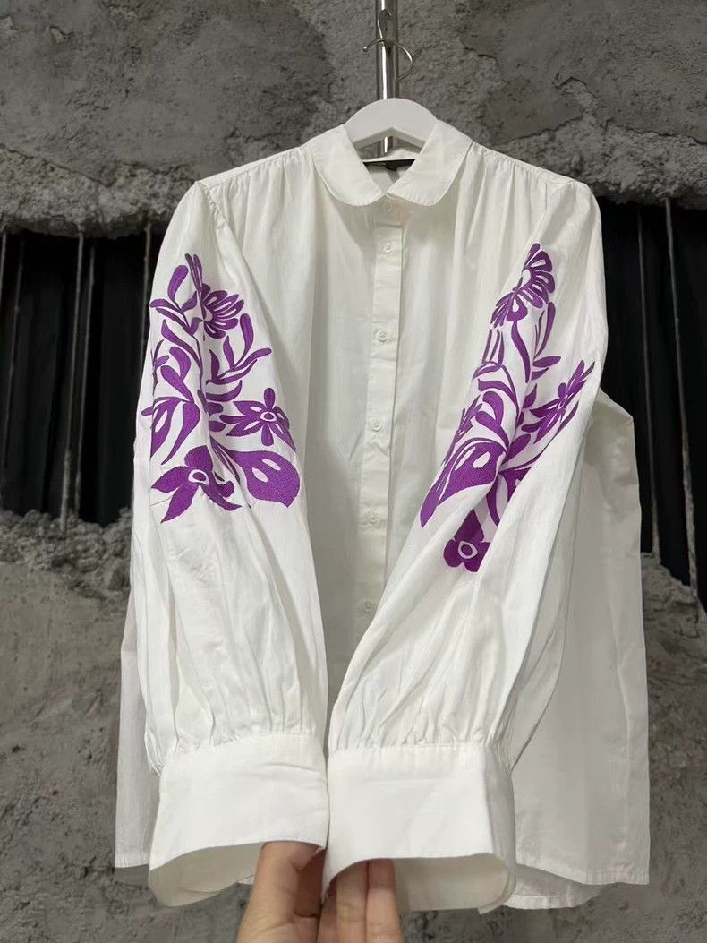 Isabel Marant Maje Embroidered Loose Fit Shirt Size US M / EU 48-50 / 2 - 5 Thumbnail