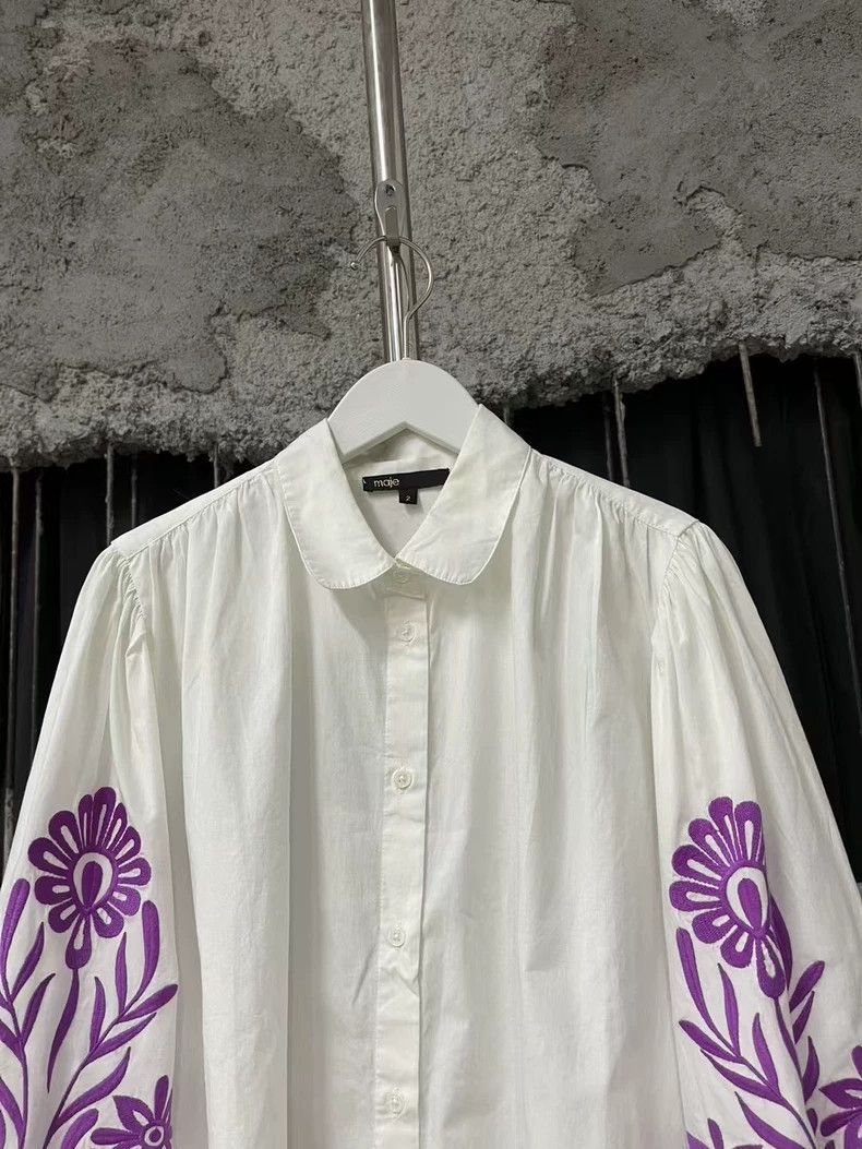 Isabel Marant Maje Embroidered Loose Fit Shirt Size US M / EU 48-50 / 2 - 3 Thumbnail