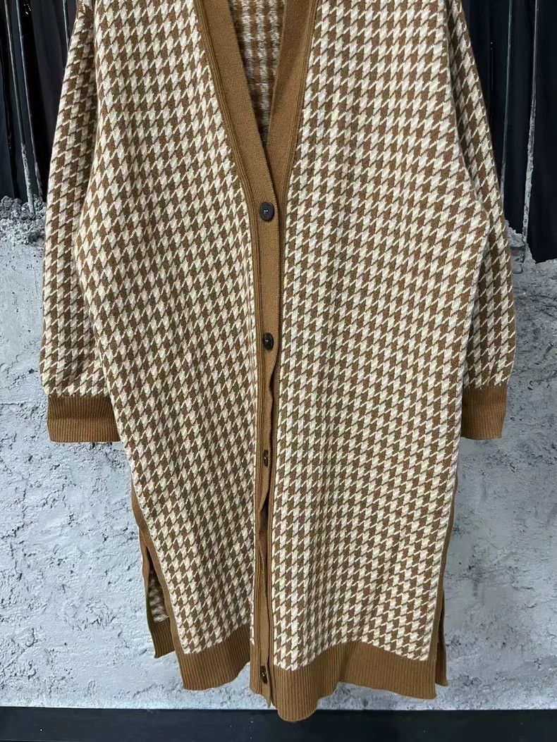 Hermes Hermes Wool Coat in Houndstooth Pattern Size US XS / EU 42 / 0 - 4 Thumbnail