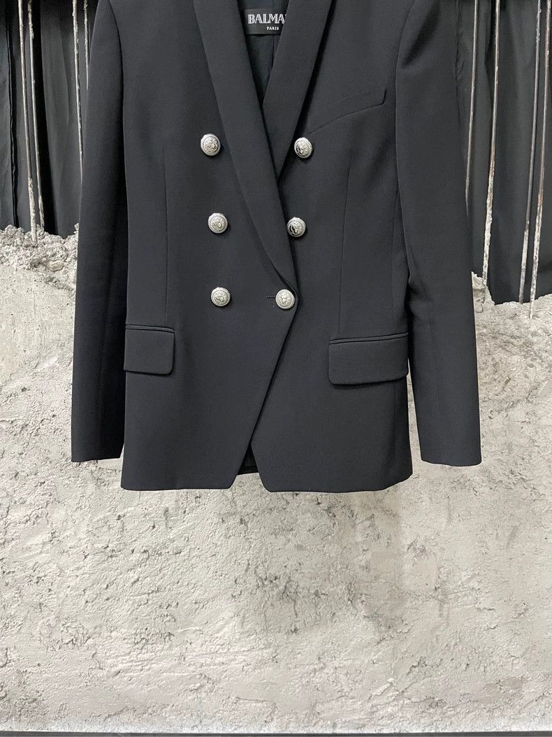 Balmain Balmain Black Double-Breasted Blazer Jacket Size US M / EU 48-50 / 2 - 4 Thumbnail