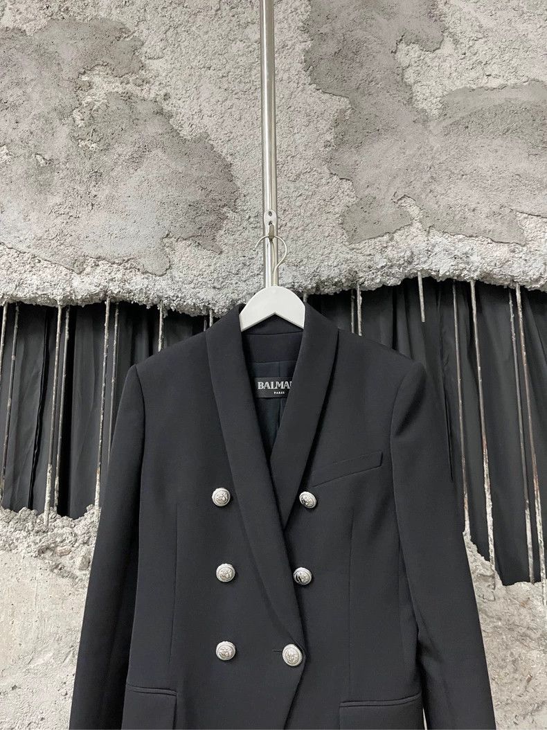 Balmain Balmain Black Double-Breasted Blazer Jacket Size US M / EU 48-50 / 2 - 3 Thumbnail