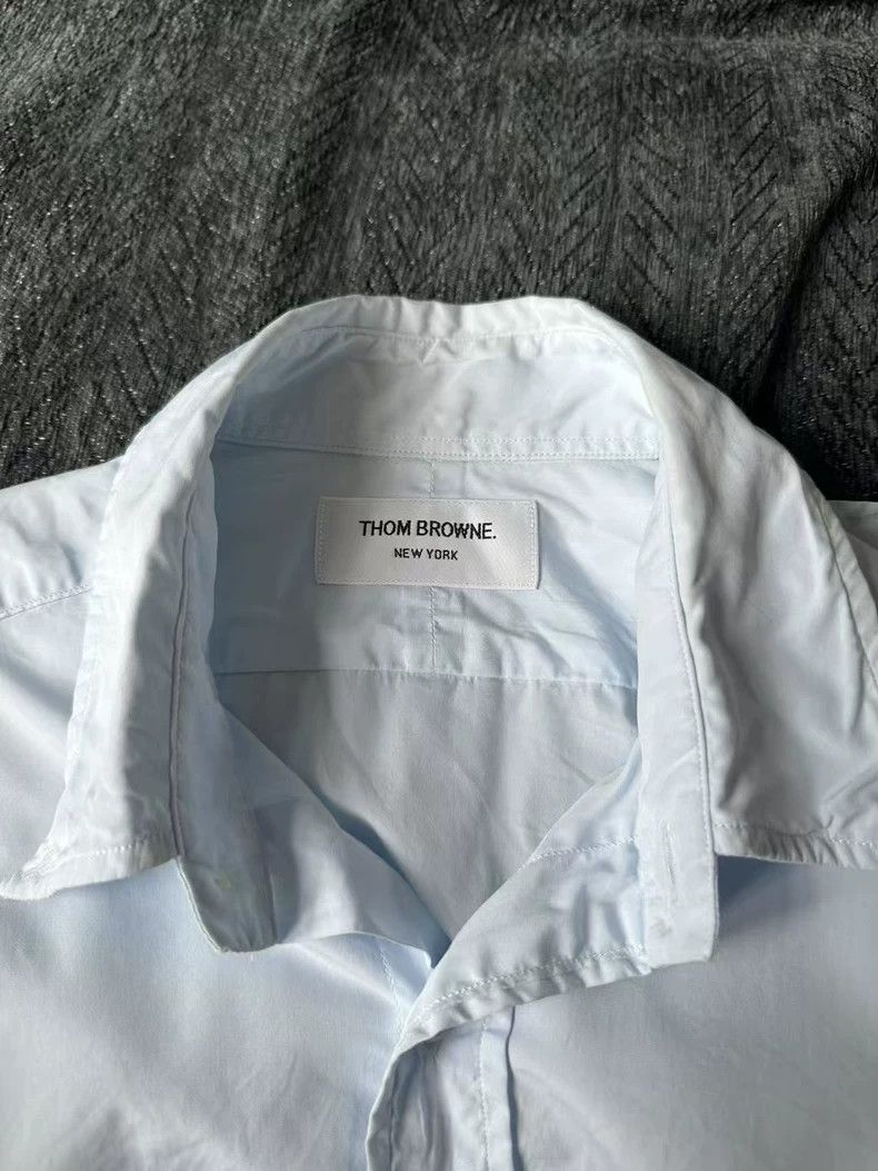Thom Browne Thom Browne Long Sleeve Shirt with Double Stripes Size US M / EU 48-50 / 2 - 5 Thumbnail