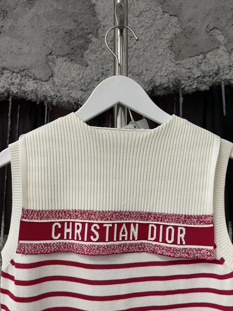 Dior Dior Striped Sleeveless Knit Top Size US XS / EU 42 / 0 - 5 Thumbnail