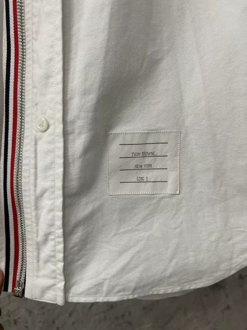 Thom Browne Thom Browne White Zip-Up Shirt Size US S / EU 44-46 / 1 - 6 Thumbnail