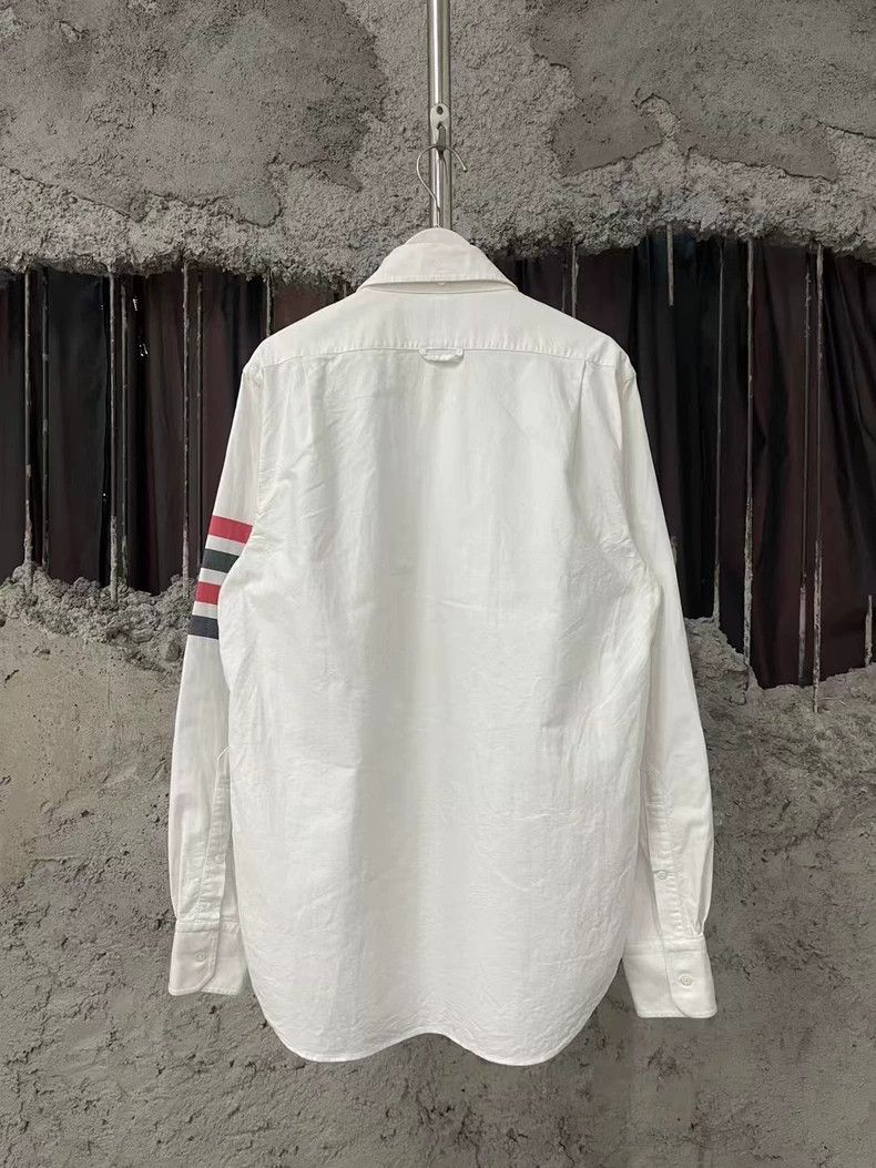 Thom Browne Thom Browne White Zip-Up Shirt Size US S / EU 44-46 / 1 - 2 Thumbnail
