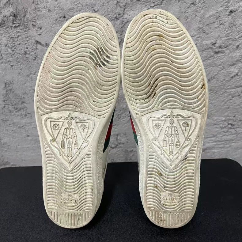 Gucci Gucci Low Top White Sneakers with Embroidery Size US 8.5 / EU 41-42 - 7 Thumbnail