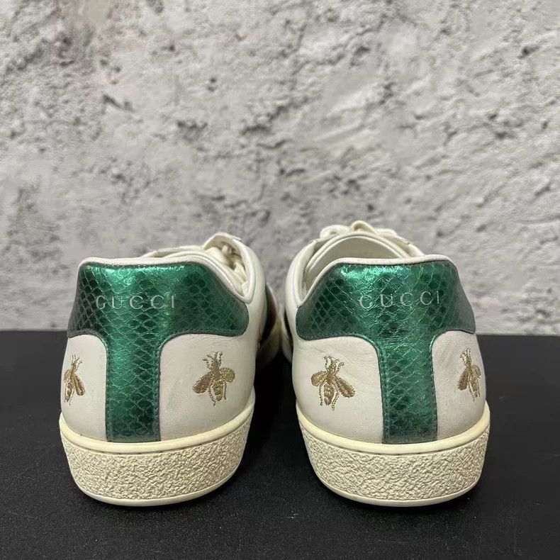 Gucci Gucci Low Top White Sneakers with Embroidery Size US 8.5 / EU 41-42 - 6 Thumbnail