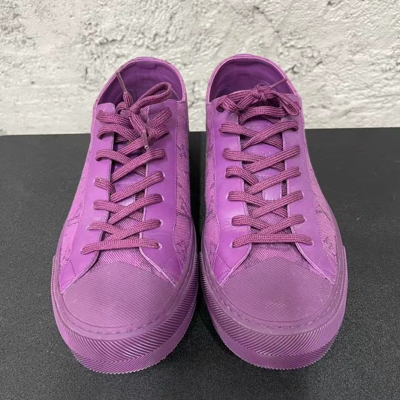 Louis Vuitton Louis Vuitton Purple Denim Sneakers Size 8.5 Size US 8.5 / EU 41-42 - 6 Thumbnail