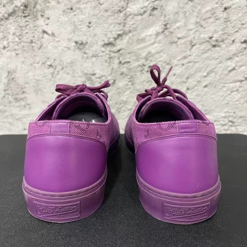 Louis Vuitton Louis Vuitton Purple Denim Sneakers Size 8.5 Size US 8.5 / EU 41-42 - 3 Thumbnail