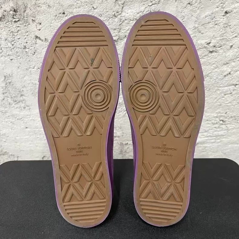 Louis Vuitton Louis Vuitton Purple Denim Sneakers Size 8.5 Size US 8.5 / EU 41-42 - 7 Thumbnail