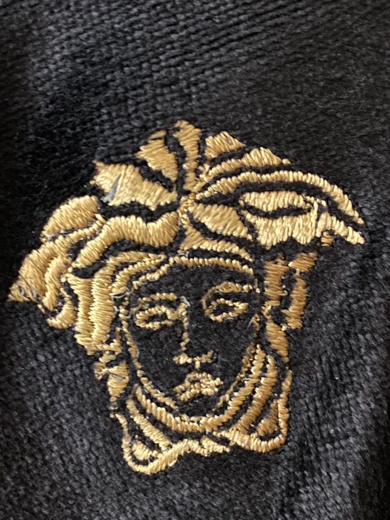 Versace Versace Velvet Joggers with Gold Embroidery Size US 32 / EU 48 - 3 Thumbnail