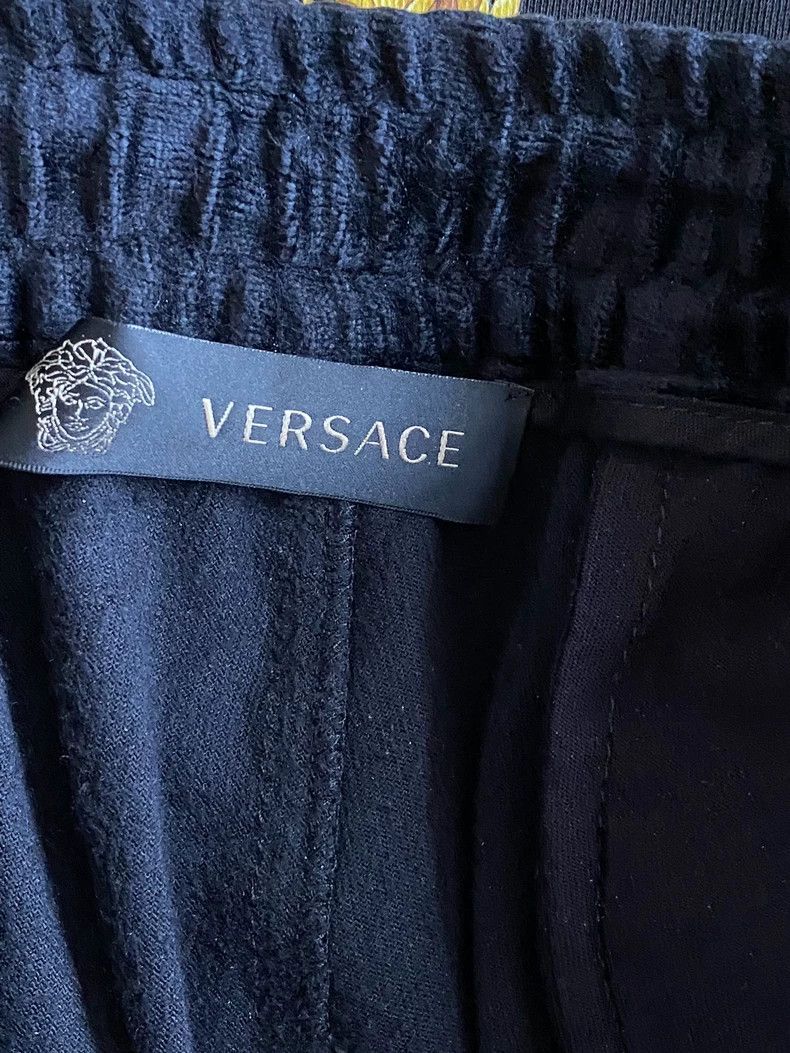 Versace Versace Velvet Joggers with Gold Embroidery Size US 32 / EU 48 - 4 Thumbnail
