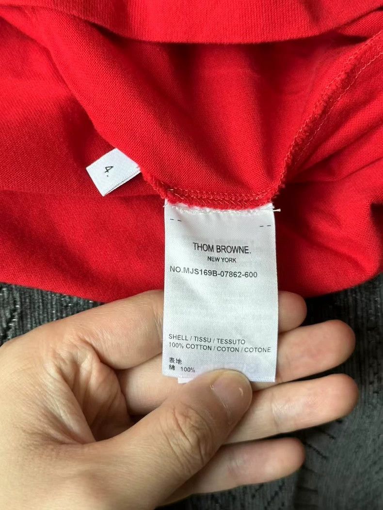 Thom Browne Thom Browne Red Long Sleeve T-shirt Size US L / EU 52-54 / 3 - 4 Thumbnail