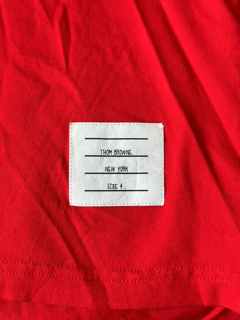Thom Browne Thom Browne Red Long Sleeve T-shirt Size US L / EU 52-54 / 3 - 5 Thumbnail