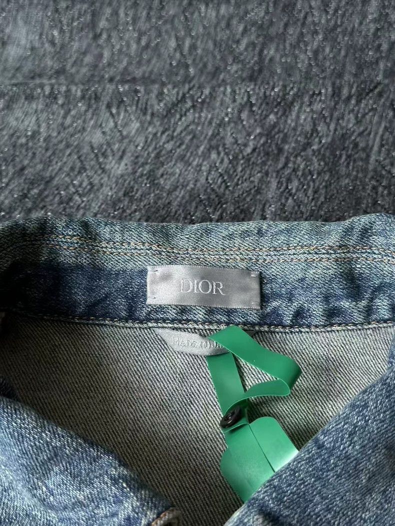 Dior Dior Embroidered Zip Denim Jacket Size US XXL / EU 58 / 5 - 4 Thumbnail