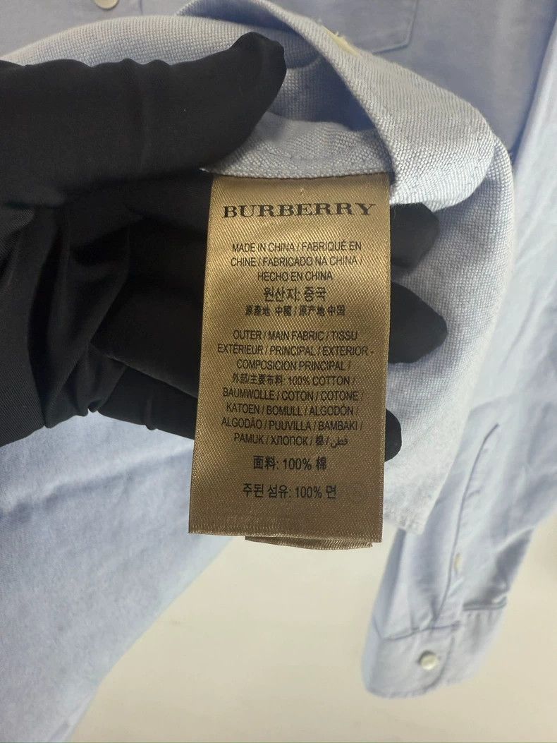 Burberry Burberry Embroidered Logo Long Sleeve Shirt Size US L / EU 52-54 / 3 - 5 Thumbnail