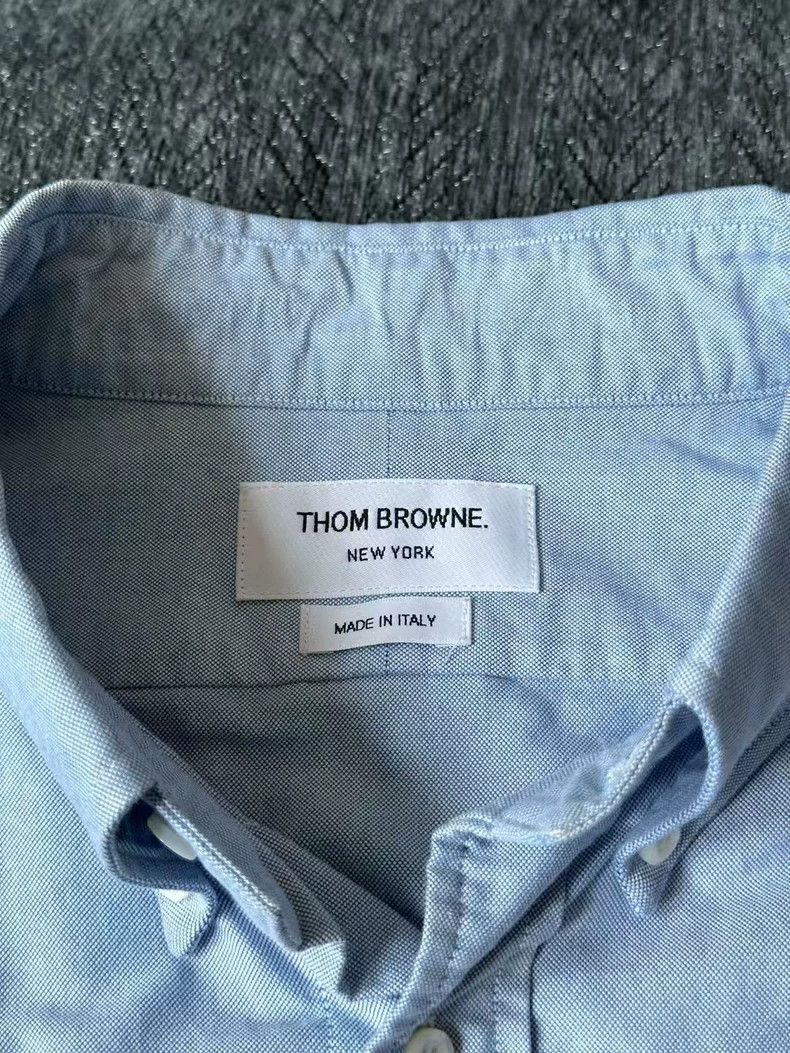 Thom Browne Thom Browne Blue Sleeve Striped Shirt Size US L / EU 52-54 / 3 - 3 Thumbnail