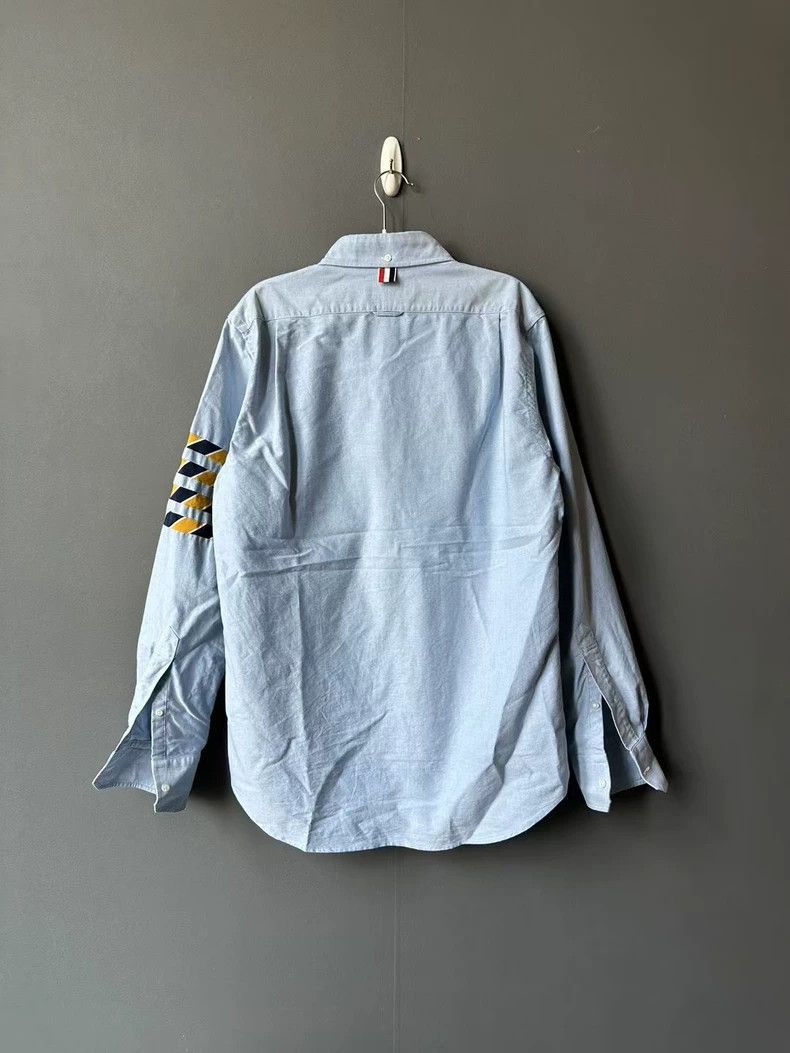 Thom Browne Thom Browne Blue Sleeve Striped Shirt Size US L / EU 52-54 / 3 - 2 Thumbnail
