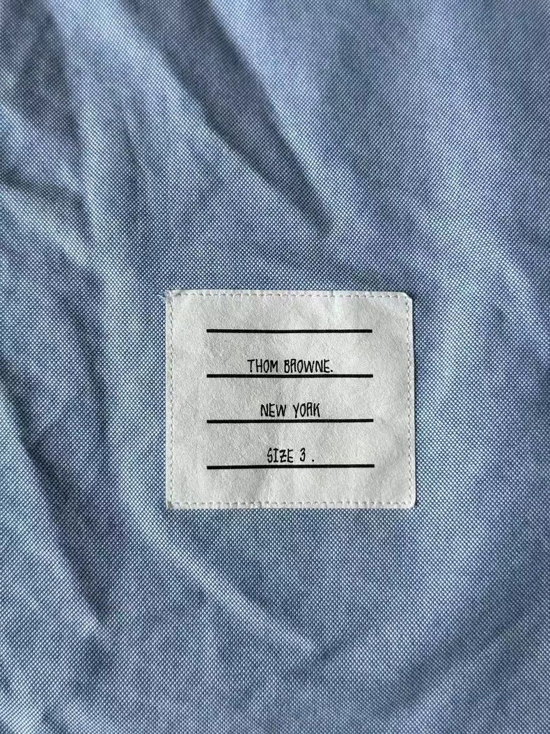 Thom Browne Thom Browne Blue Sleeve Striped Shirt Size US L / EU 52-54 / 3 - 4 Thumbnail