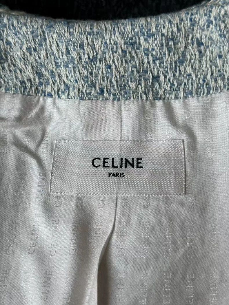 Celine Celine Ice Blue Tweed Jacket Size US S / EU 44-46 / 1 - 3 Thumbnail