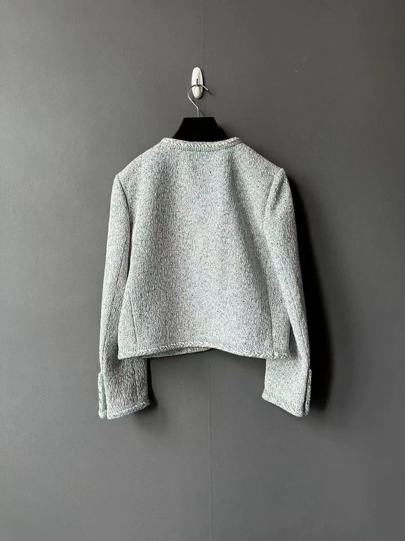 Celine Celine Ice Blue Tweed Jacket Size US S / EU 44-46 / 1 - 2 Thumbnail