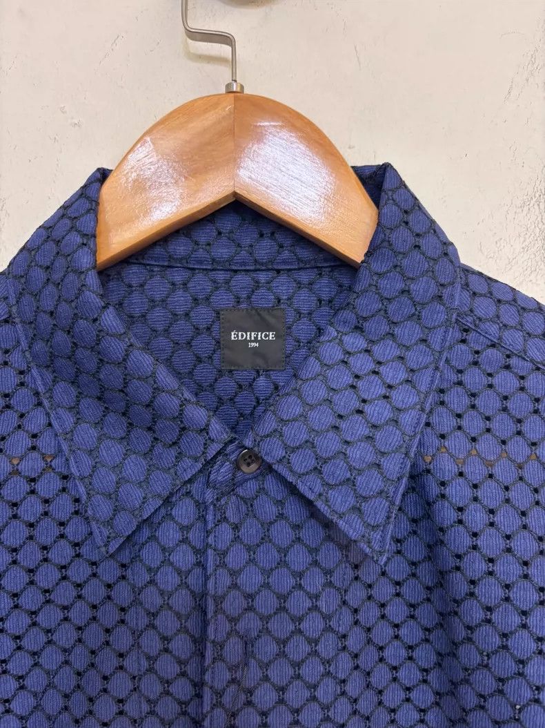Bode Edifice Hollow Pattern Short Sleeve Shirt Size US L / EU 52-54 / 3 - 2 Thumbnail