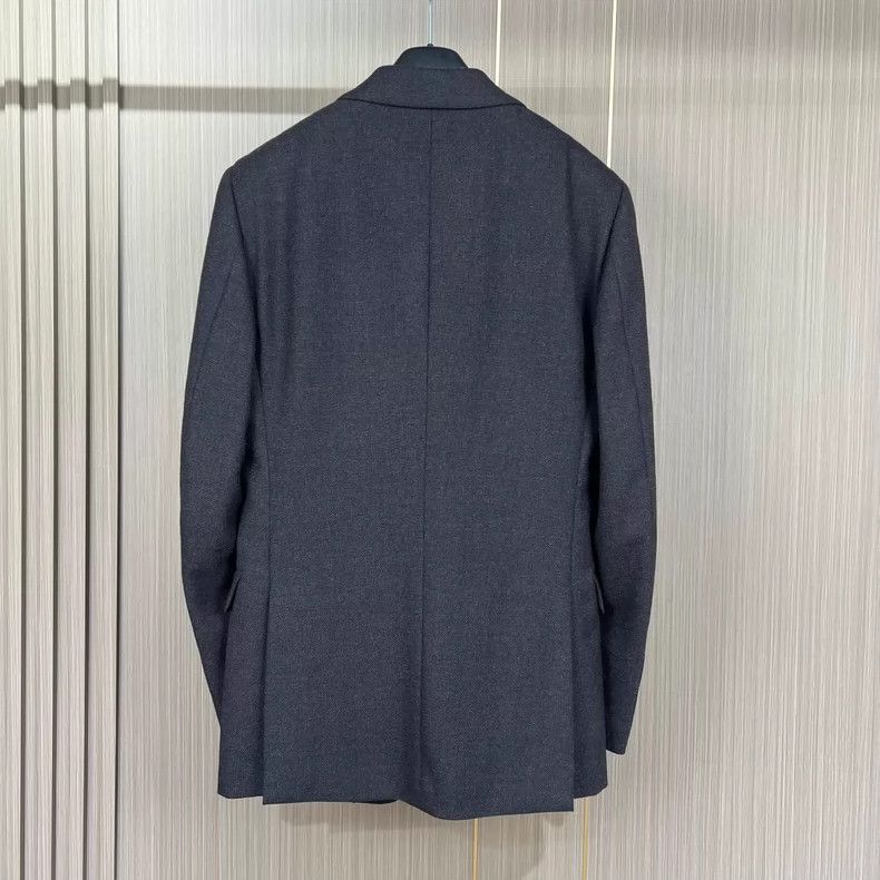 Prada Prada Black Wool Thick Suit Jacket Size 46 Size US L / EU 52-54 / 3 - 2 Thumbnail