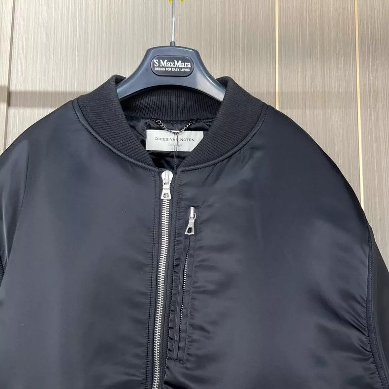 Dries Van Noten Dries Van Noten Black Bomber Jacket Size XL Size US XL / EU 56 / 4 - 3 Thumbnail