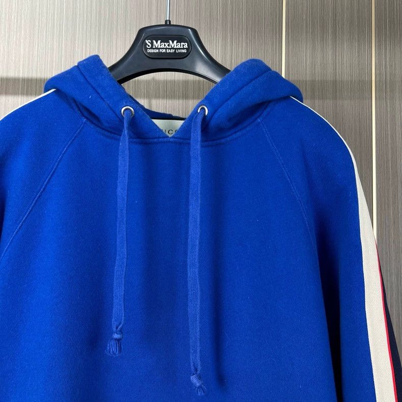 Gucci Gucci Blue Hooded Sweatshirt with Logo Size US M / EU 48-50 / 2 - 3 Thumbnail
