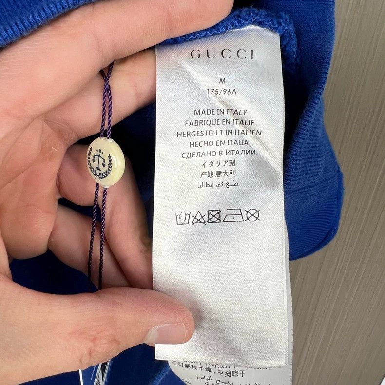 Gucci Gucci Blue Hooded Sweatshirt with Logo Size US M / EU 48-50 / 2 - 6 Thumbnail