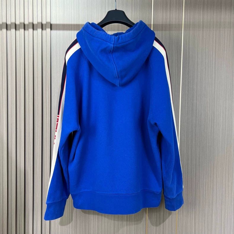 Gucci Gucci Blue Hooded Sweatshirt with Logo Size US M / EU 48-50 / 2 - 2 Thumbnail