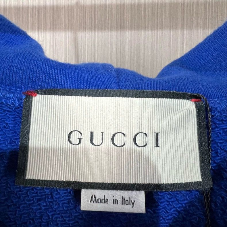 Gucci Gucci Blue Hooded Sweatshirt with Logo Size US M / EU 48-50 / 2 - 5 Thumbnail