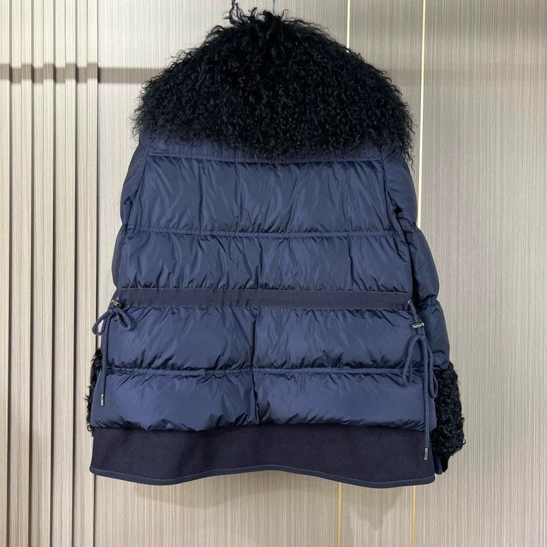 Moncler Moncler Embroidered Logo Fur Collar Down Jacket Size US XXS / EU 40 - 2 Thumbnail