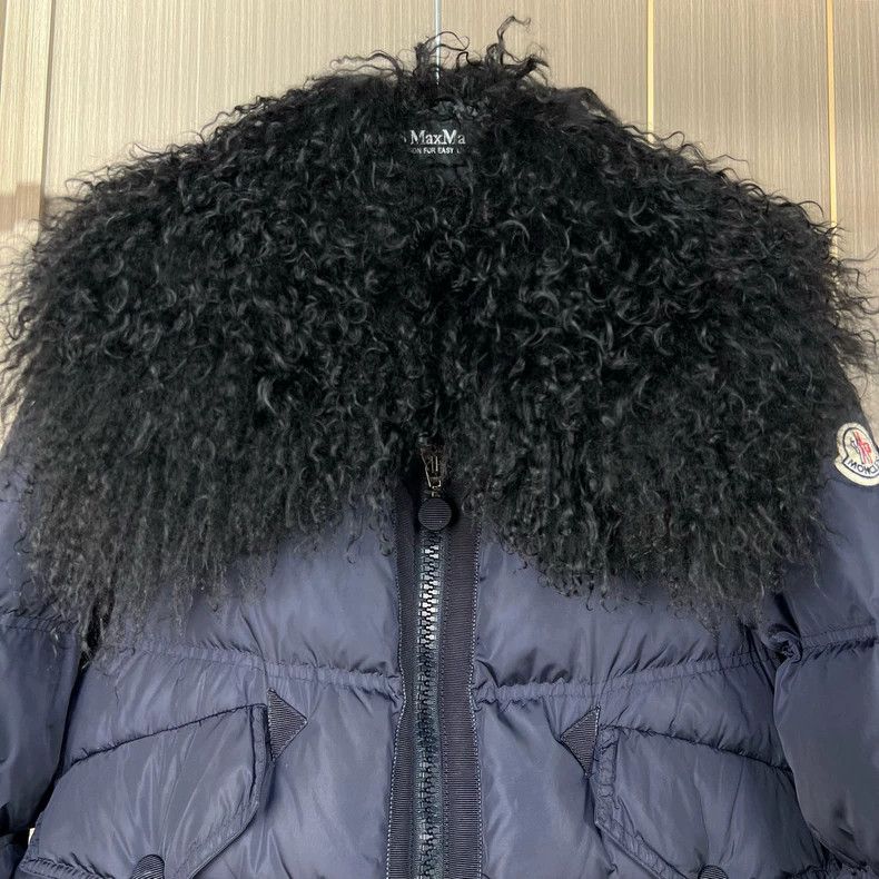 Moncler Moncler Embroidered Logo Fur Collar Down Jacket Size US XXS / EU 40 - 3 Thumbnail
