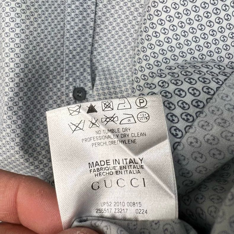 Gucci Gucci Double G Print Long Sleeve Shirt Size US M / EU 48-50 / 2 - 6 Thumbnail