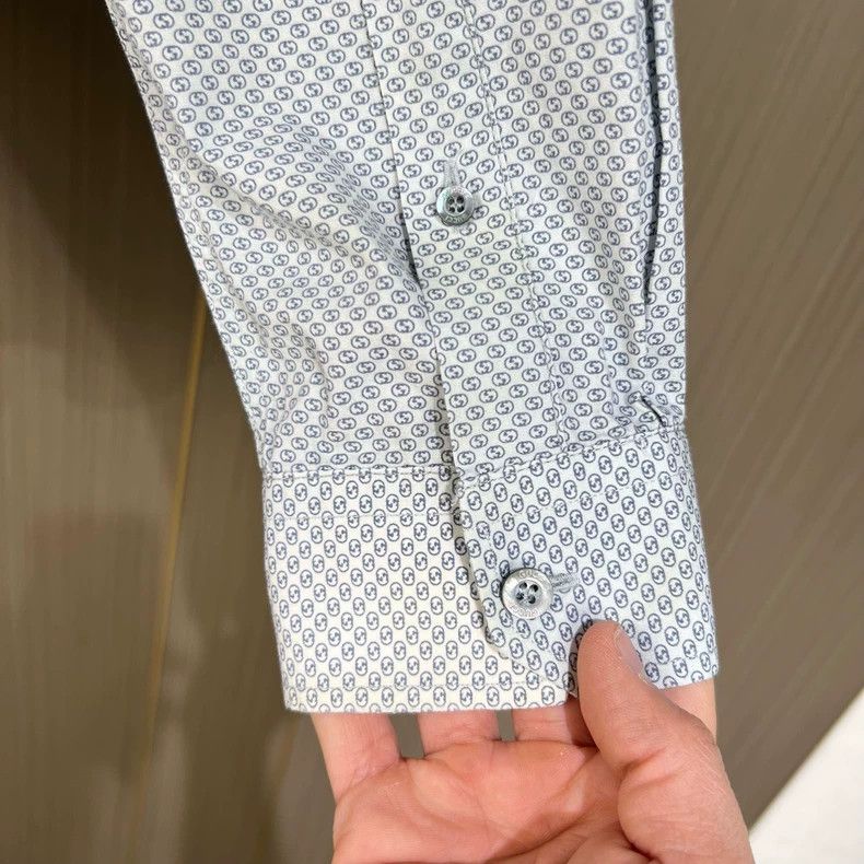 Gucci Gucci Double G Print Long Sleeve Shirt Size US M / EU 48-50 / 2 - 4 Thumbnail