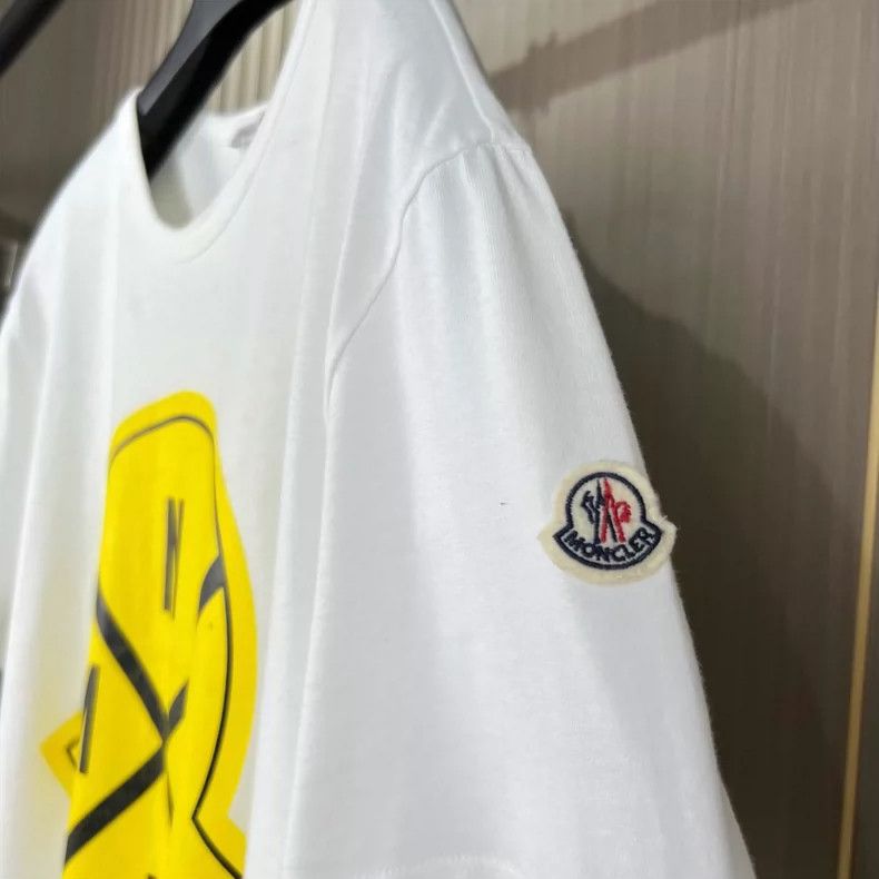 Moncler Moncler Embroidered Logo Print Short Sleeve Shirt Size US L / EU 52-54 / 3 - 4 Thumbnail