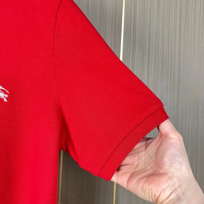 Burberry Burberry Embroidered Horse Red Polo Shirt Size US M / EU 48-50 / 2 - 5 Thumbnail