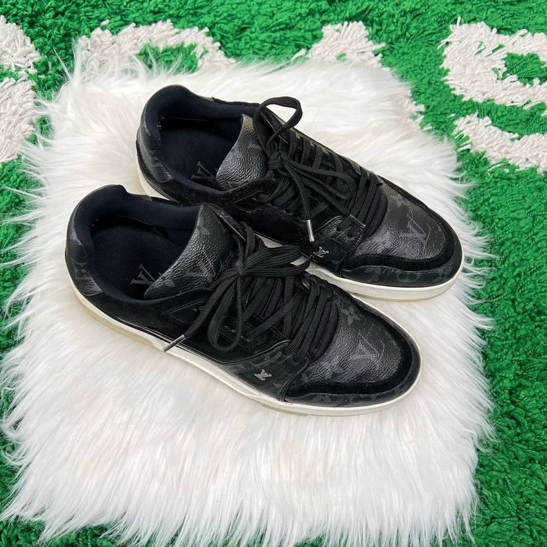 Louis Vuitton Louis Vuitton Black Monogram Trainer Sneakers Size 6.5 Size US 6.5 / EU 39-40 - 5 Thumbnail