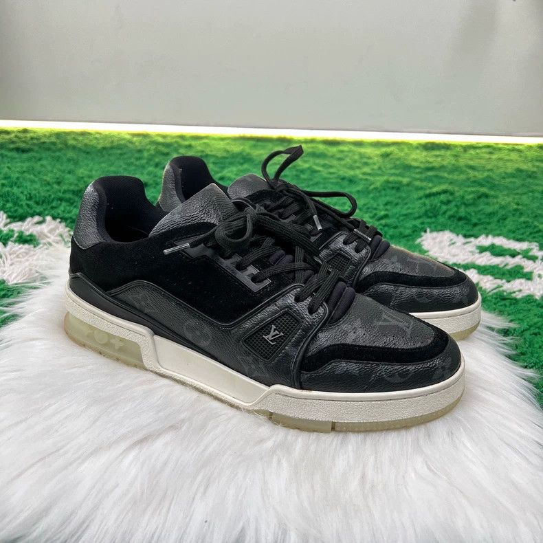 Louis Vuitton Louis Vuitton Black Monogram Trainer Sneakers Size 6.5 Size US 6.5 / EU 39-40 - 4 Thumbnail