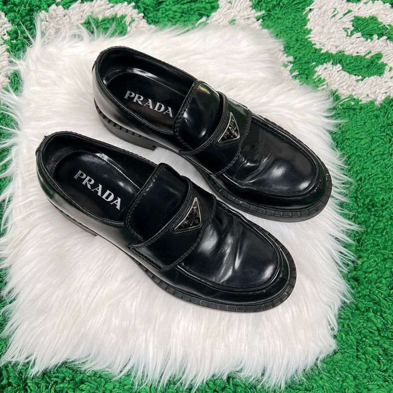 Prada Prada Thick-Soled Loafers Size 7.5 Available Size US 7.5 / EU 40-41 - 5 Thumbnail