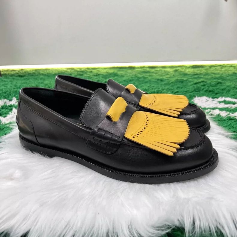 Burberry Burberry Fringe Loafers Size 44 Yellow Black Size US 10 / EU 43 - 4 Thumbnail